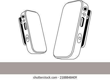 Symbol für Mikrofone eingestellt. Vektorgrafik. Kopfhörer und Retro-Mikrofon auf weißem Hintergrund, Silhouettenstil, Vektorgrafik. Mikrofon-Vektorgrafik-Linie-Kunstdesign schwarz