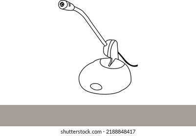 Microphone icons set. vector illustration. Headphones and retro microphone icon set over white background, silhouette style, vector illustration. microphone vector illustrator line art design black