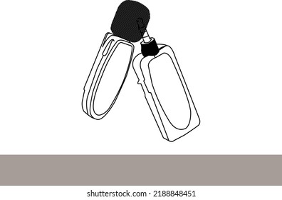 Microphone icons set. vector illustration. Headphones and retro microphone icon set over white background, silhouette style, vector illustration. microphone vector illustrator line art design black