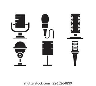 Mikrofonsymbole setzen Vektorgrafik