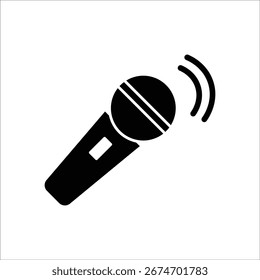 microphone icons. simple solid vector