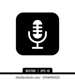 Microphone icons vector collection, illustration logo template in trendy style. Suitable for many purposes.