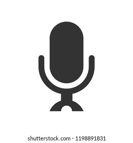 Microphone icon,speaker vector,sound sign isolated on white background, simple voice  illustration for web and mobile platforms.