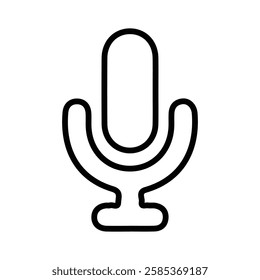 microphone iconVector illustration in black