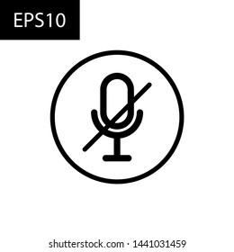 Microphone Icon.Vector illustration. Web , mobile app. EPS10