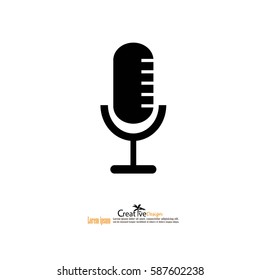 microphone icon.vector illustration.eps10.