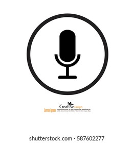 microphone icon.vector illustration.eps10.