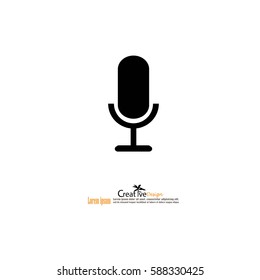 microphone icon.vector illustration.eps10.