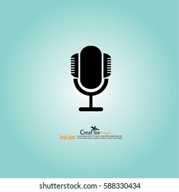 microphone icon.vector illustration.eps10.