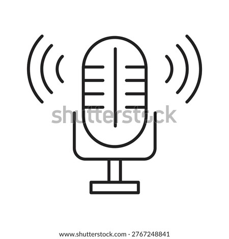 Microphone Icon.Voice Recording Microphone Icon.Studio Microphone Symbol.Broadcast Microphone Icon..eps
