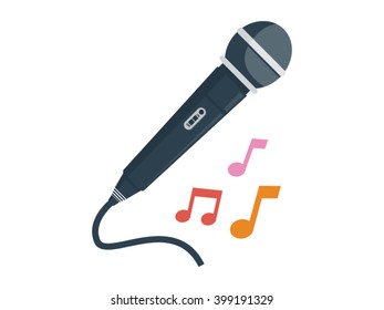 Microphone Illustration - Flat Icon