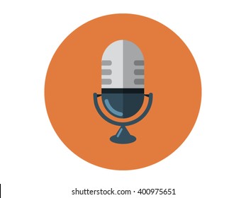 Microphone Illustration - Flat Icon