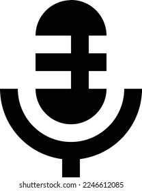 microphone illustration with flat style