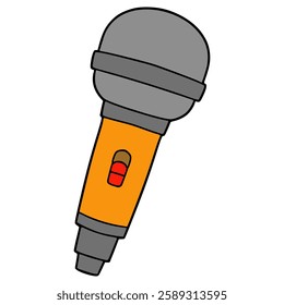 microphone illustration hand drawn isolated vector