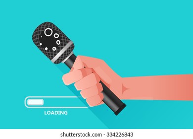 Microphone illustration: Loading