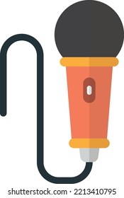 microphone illustration in minimal style isolated on background