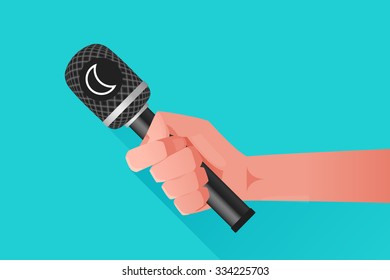 Microphone illustration: night