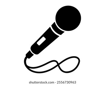 microphone illustration on white background