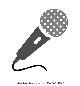 Microphone Illustration. Vector Music Sign - Mic Symbol, Voice Record Icon