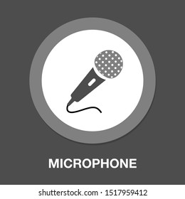 Microphone illustration. vector music sign - mic symbol, voice record icon