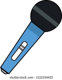 Microphone, illustration, vector on white background.