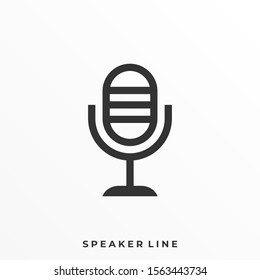 Microphone Illustration Vector Template, Suitable for Creative Industry, Multimedia, entertainment, Educations, Shop, and any related business