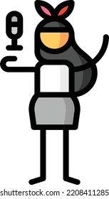 microphone isolated design element stock illustration. Vector on a white background