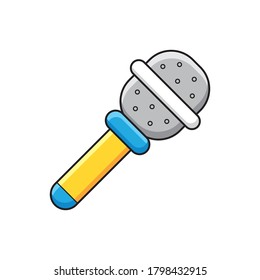 Microphone isolated icon cartoon vector