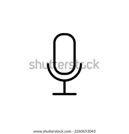 Microphone Isolated Line Icon. Editable stroke. Vector image that can be used in apps, adverts, shops, stores, banners