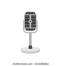 Microphone isolated on white background. Vector illustration. Eps 10.