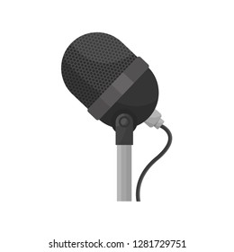 Microphone isolated on white background, icon