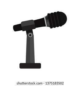 microphone isolated on white background. vector illustration