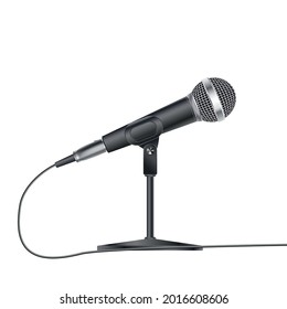 Microphone isolated on white background