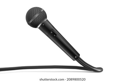 microphone isolated on white background vector Illustration