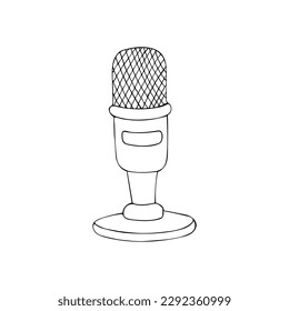 Microphone isolated on white background Vector illustration.