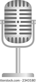 The microphone isolated on white background