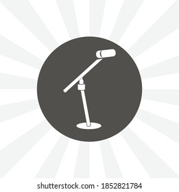 Microphone isolated solid vector icon