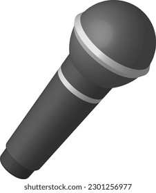 A microphone isolated vector illustration.