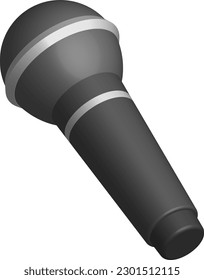 A microphone isolated vector illustration.