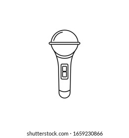 microphone isolated vector line icon