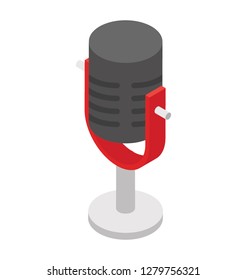 Microphone isometric  design icon