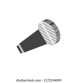 Microphone isometric left top view 3D icon