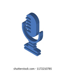 Microphone isometric left top view 3D icon
