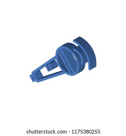 Microphone isometric left top view 3D icon