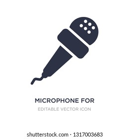 microphone for journalists icon on white background. Simple element illustration from Multimedia concept. microphone for journalists icon symbol design.