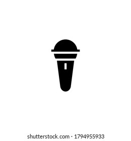 microphone, karaoke Icon in black flat glyph, filled style isolated on white background