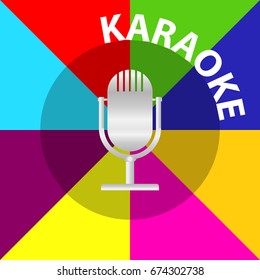 Microphone karaoke, microphone icon. Flat design, vector illustration, vector.