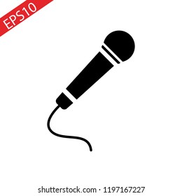 Microphone for Karaoke. Illustration on white background