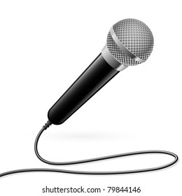 Microphone for Karaoke. Illustration on white background