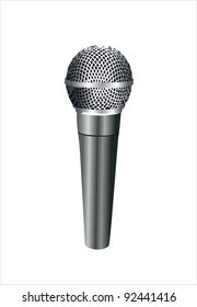 Microphone for Karaoke. Illustration on white background